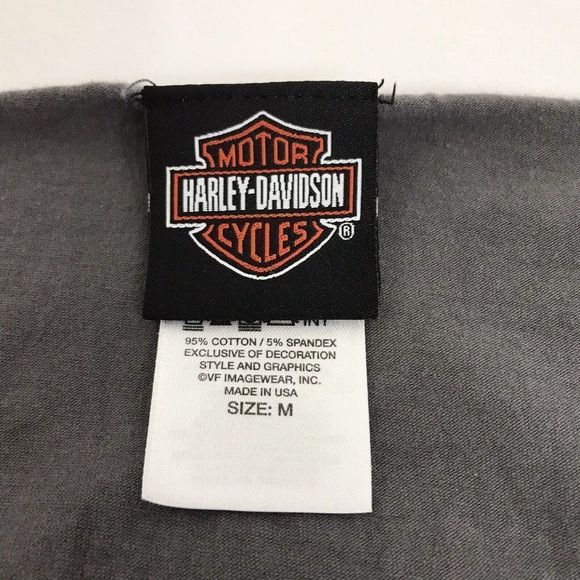 HARLEY-DAVIDSON  Women's Gray Tee Shirt Top size Medium Vacaville California - Picture 3 of 6
